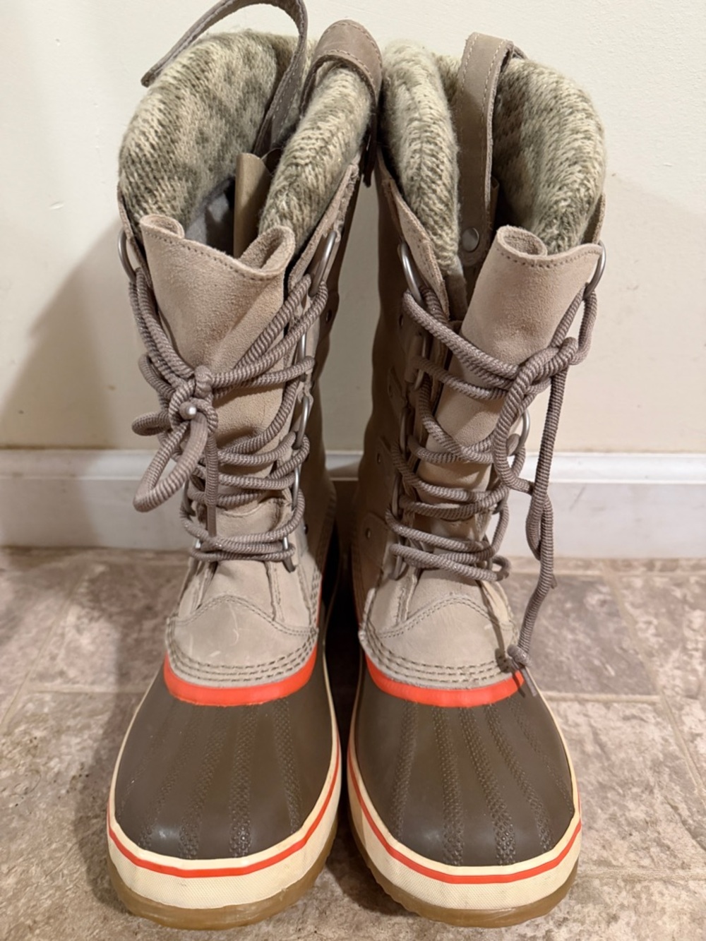 SOREL Women’s Waterproof Winter Boots in Taupe and Brown